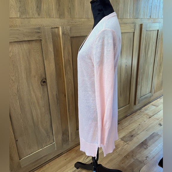 Halogen Summer Cardigan, soft pink, linen blend - Picture 2 of 10